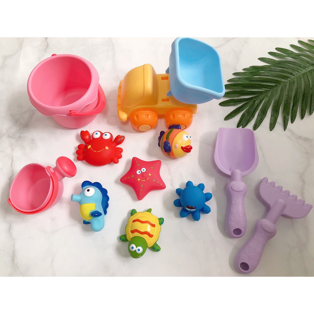 Hộp đồ chơi tắm 6 món Toys House TL811-1 hình sinh vật biển - BPA free
