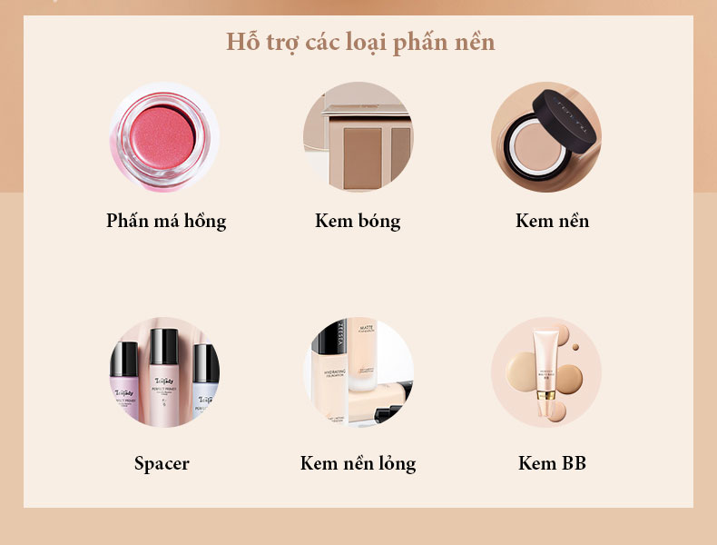 Cọ Trang Điểm Điện K-SKIN Cho Lớp Nền Hoàn Hảo - Hàng Chính Hãng