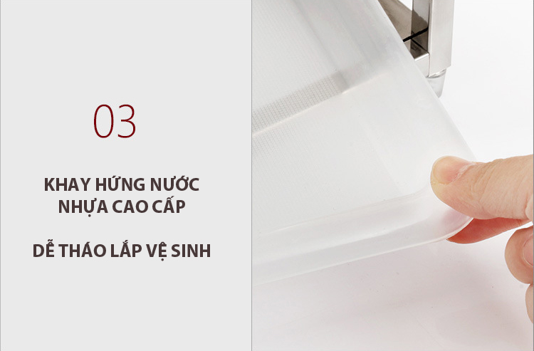 kệ dắt dao thớt inox 304 màu trắng để bàn