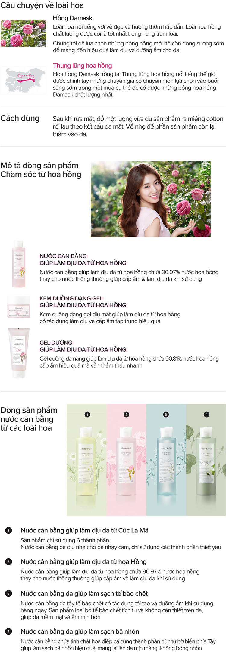 Nước Hoa Hồng Cung Cấp Độ Ẩm Mamonde Rose Water Toner (500ml) 110651205