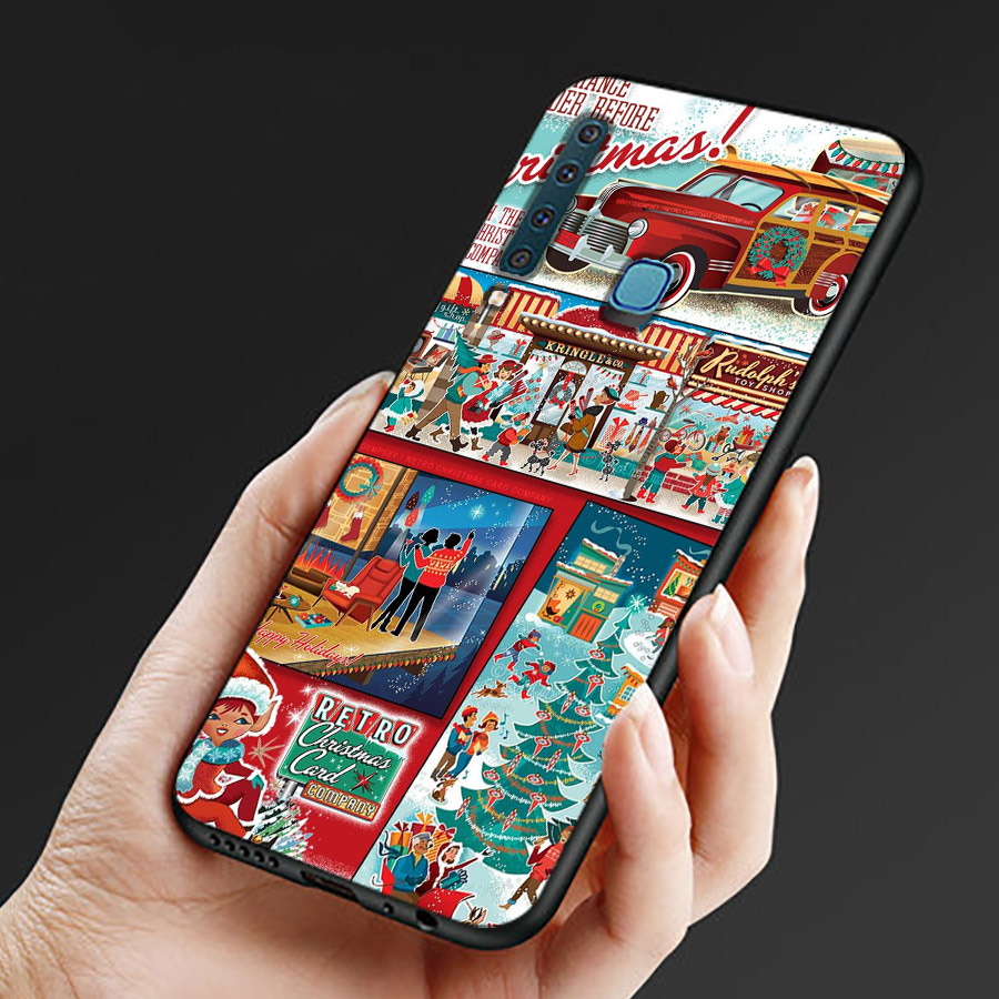 Ốp lưng cứng viền dẻo dành cho điện thoại Samsung Galaxy A20 - giáng sinh đầm ấm MS GSDA016