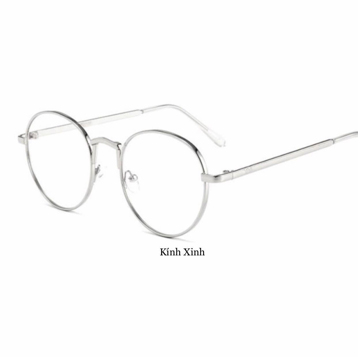 Gọng Kính Cận, Kính Giả Cận Mắt Tròn Unisex Thời Trang