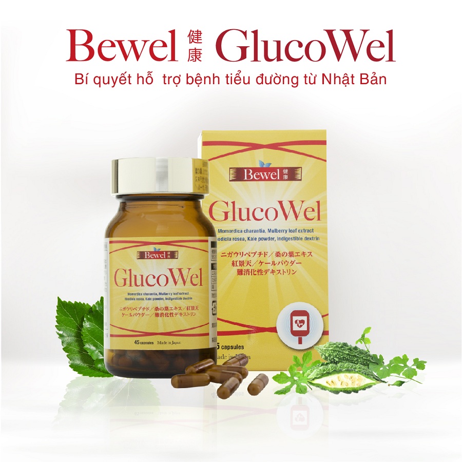 Thực phẩm chức năng Bewel Glucowel hỗ trợ điều trị tiểu đường