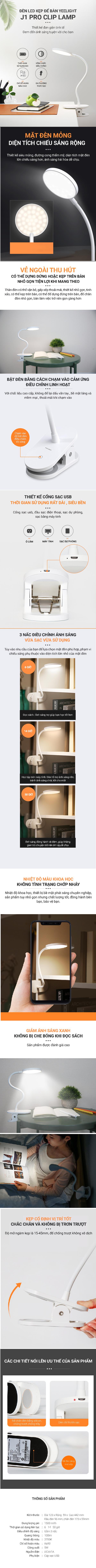 Đèn LED kẹp để bàn Xiaomi Yeelight J1 Pro