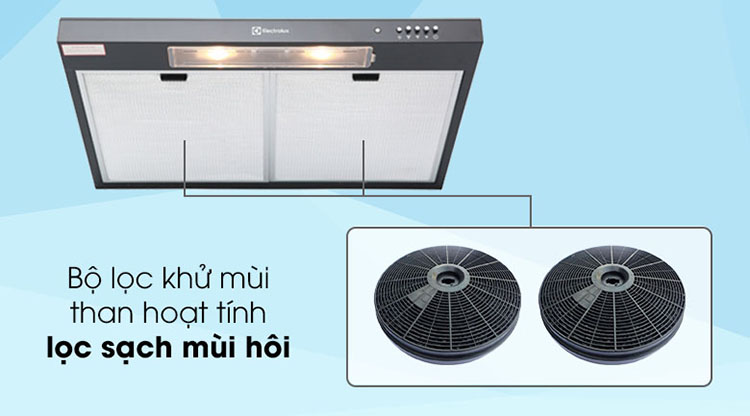 Máy Hút Mùi Electrolux EFT7516K - Đen - Hàng chính hãng 