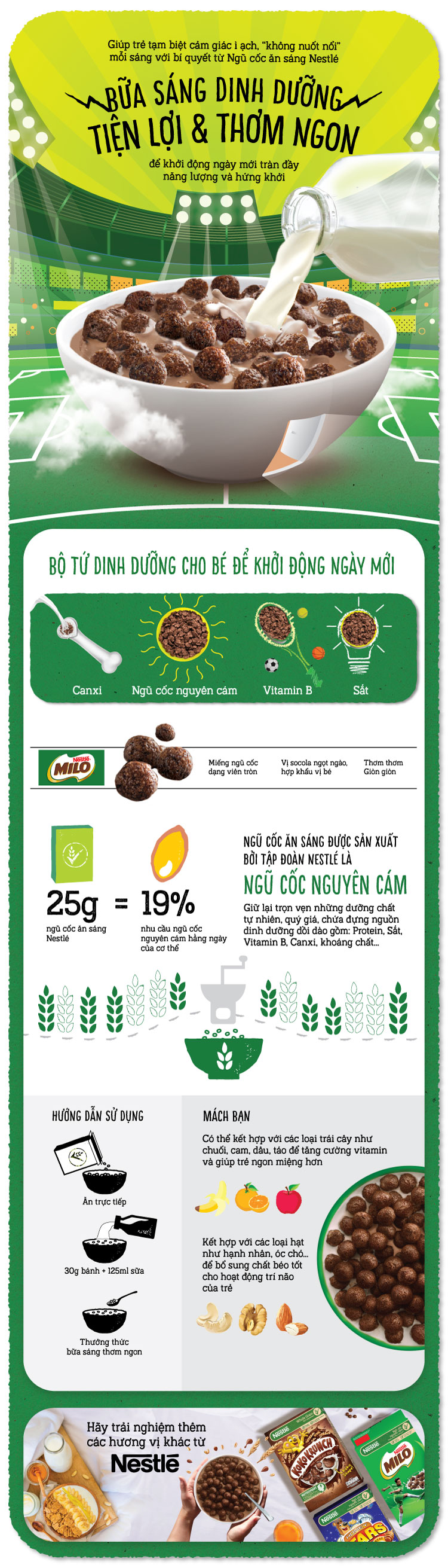 Bánh Ăn Sáng Nestle MILO Cereal (170g)