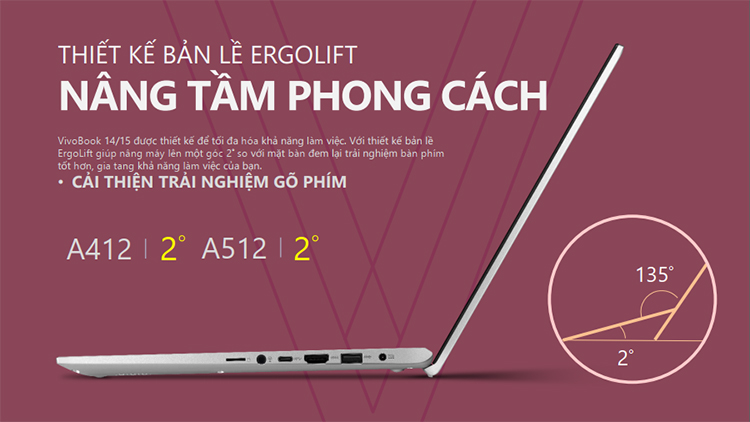 Laptop Asus Vivobook A512FL-EJ163T Core i5-8265U/MX250 2GB/Win10 (15.6 FHD) - Hàng Chính Hãng