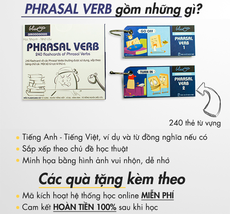 Flashcard Blueup Phrasal Verbs