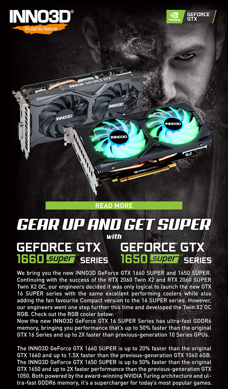 Card Màn Hình INNO3D GEFORCE GTX 1660 SUPER TWIN X2 OC RGB 6GB