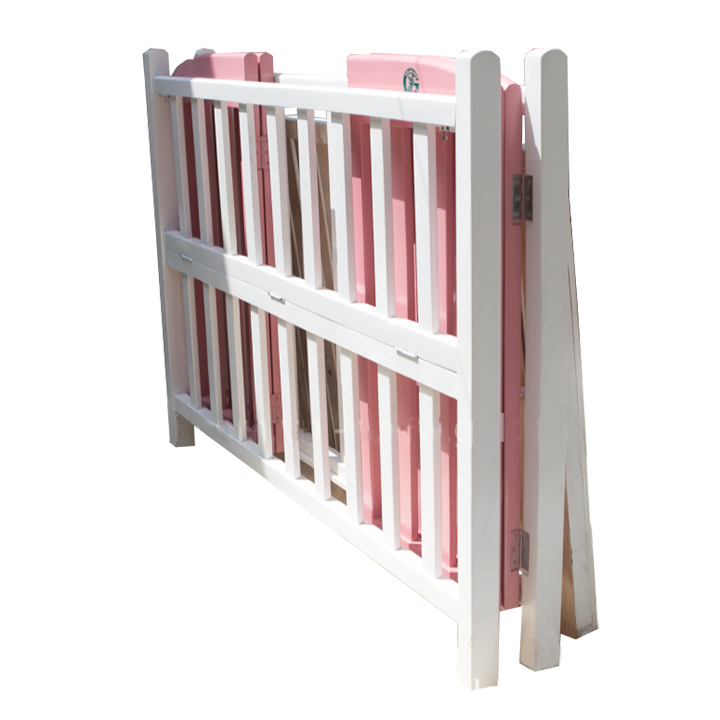 Cũi cho bé - Cũi sơn trắng hồng 