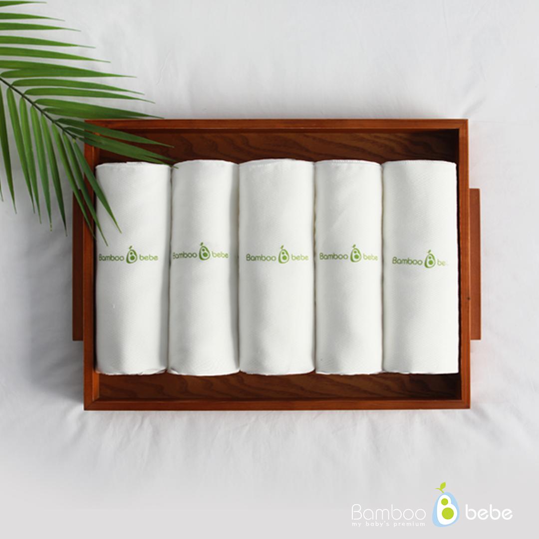 Khăn Sợi Tre Đa Năng Bamboo Bebe Combo 5 Cái 1