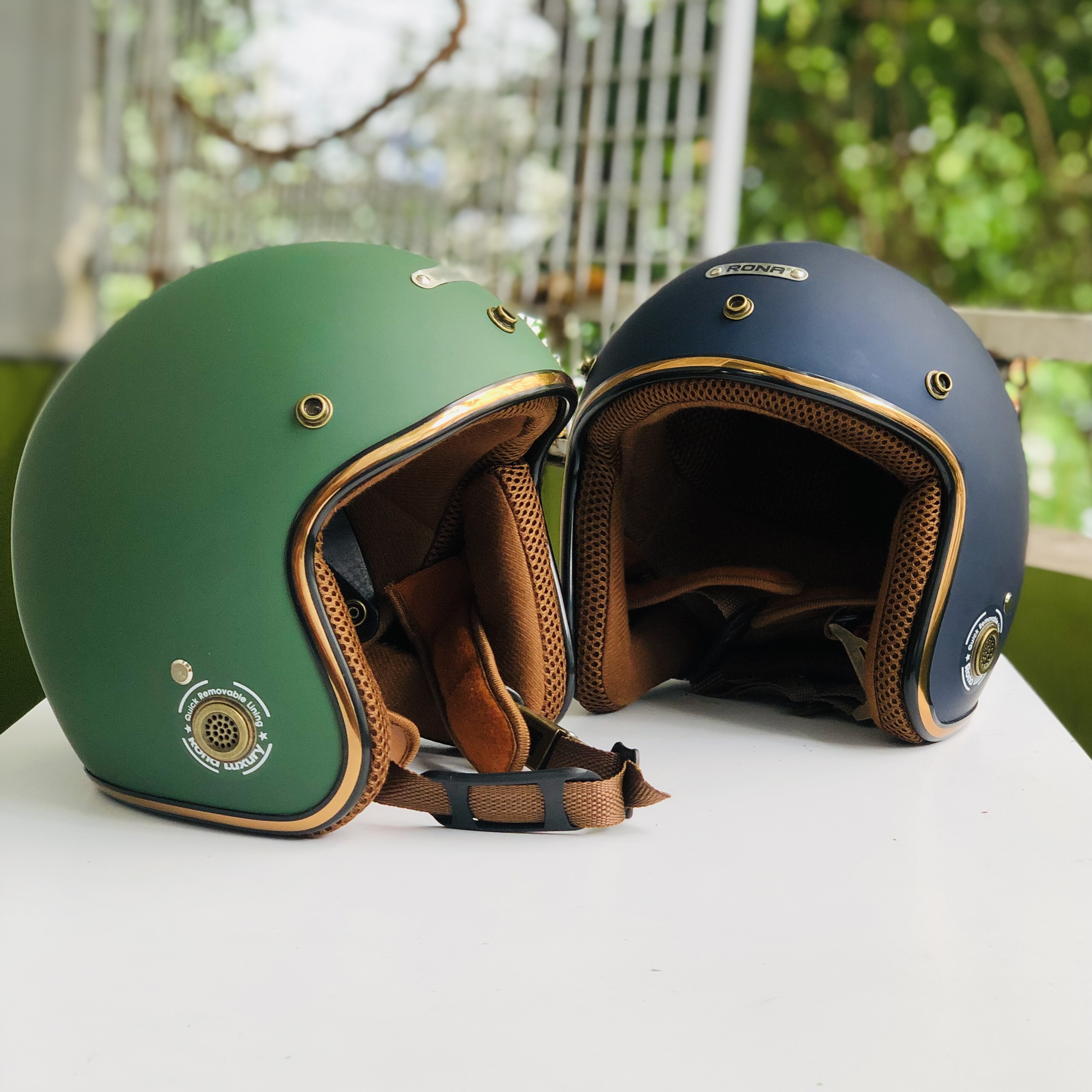 Mũ Bảo Hiểm 3/4 RONA R8 Freesize Vòng Đầu 55-59cm - Hàng Chính Hãng