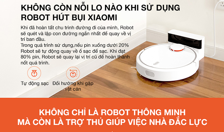Robot Hút Bụi Xiaomi SKV4000CN Mi Robot Vacuum - Hàng Chính Hãng