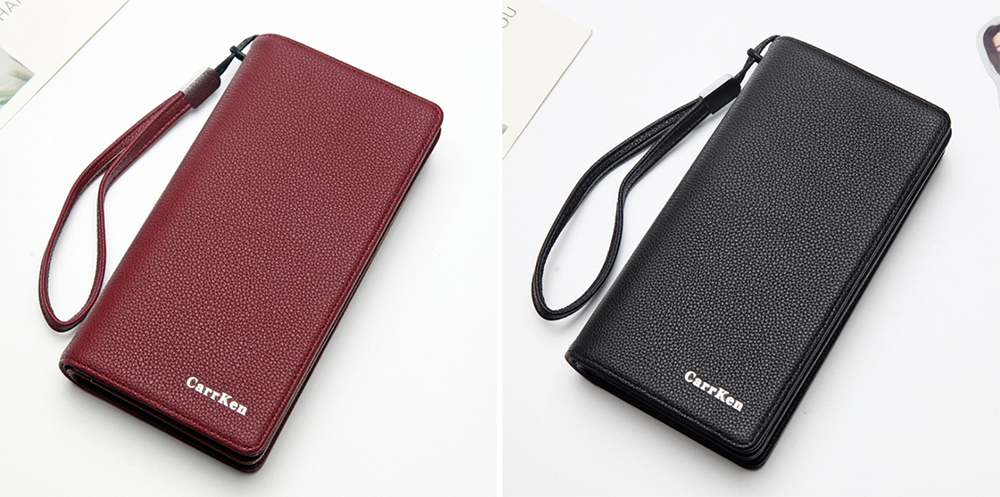 Ví nữ Carrken CK65 tiện ích - Bóp cầm tay cho nữ New4all sang trọng da trơn (20X9X3 cm)