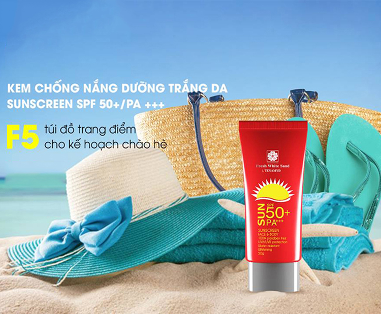 Kem Chống Nắng Tenamyd Fresh White Sand SPF50+/Pa+++ (50g) | Tiki