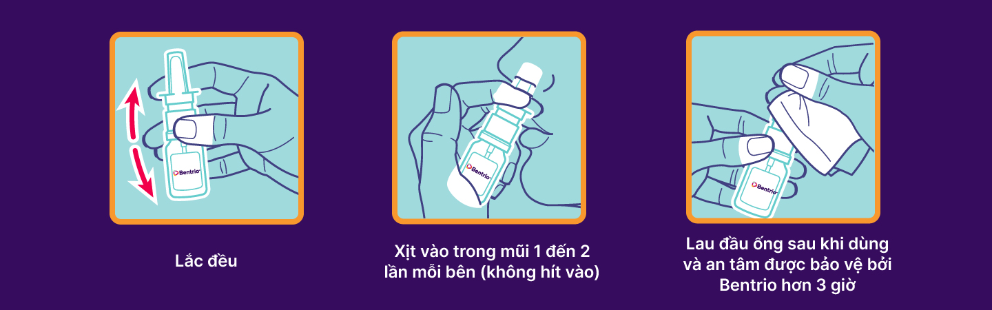 Bình xịt mũi Bentrio Nasal Spray hỗ trợ ngăn ngừa vi khuẩn, bụi bẩn và các tác nhân gây dị ứng trong không khí (20ml/bình)