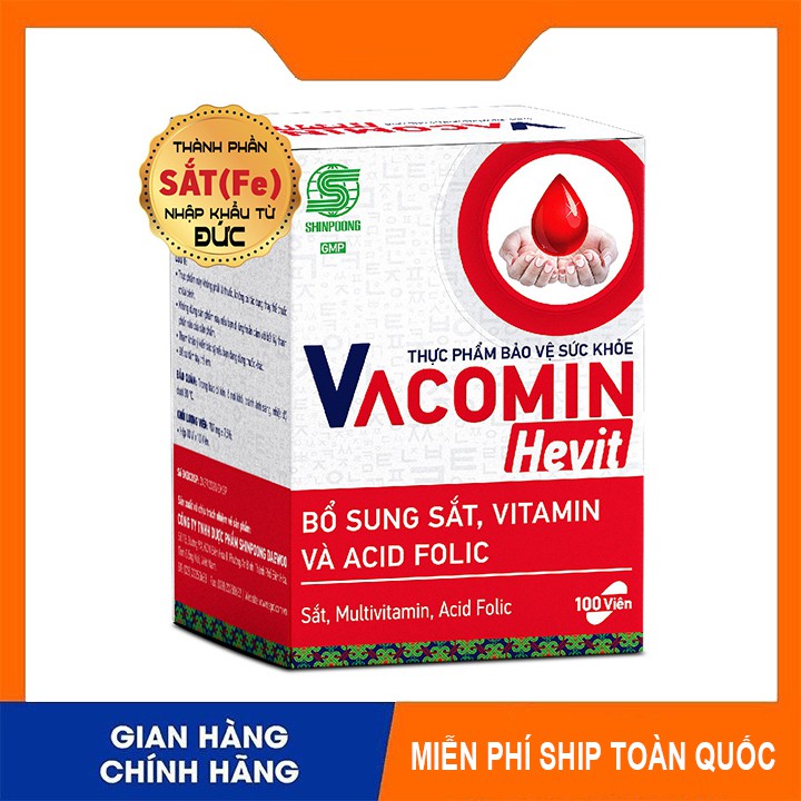 viên uống bổ sung sắt, vitamin tổng hợp