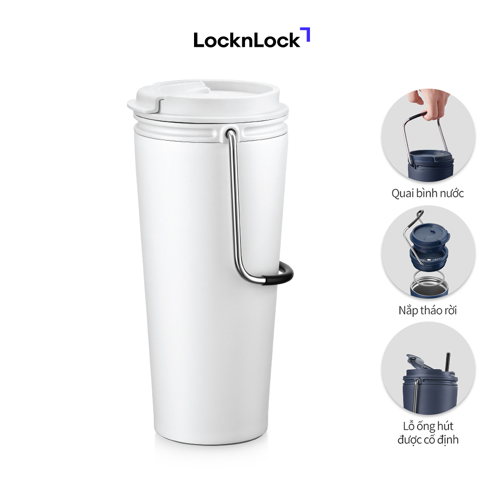 Bình Giữ Nhiệt Locknlock Bucket Tumbler 540ml LHC4269WHT – Màu Trắng