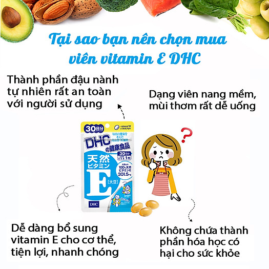 viên uống vitamin e dhc natural vitamin e (soybean) 2