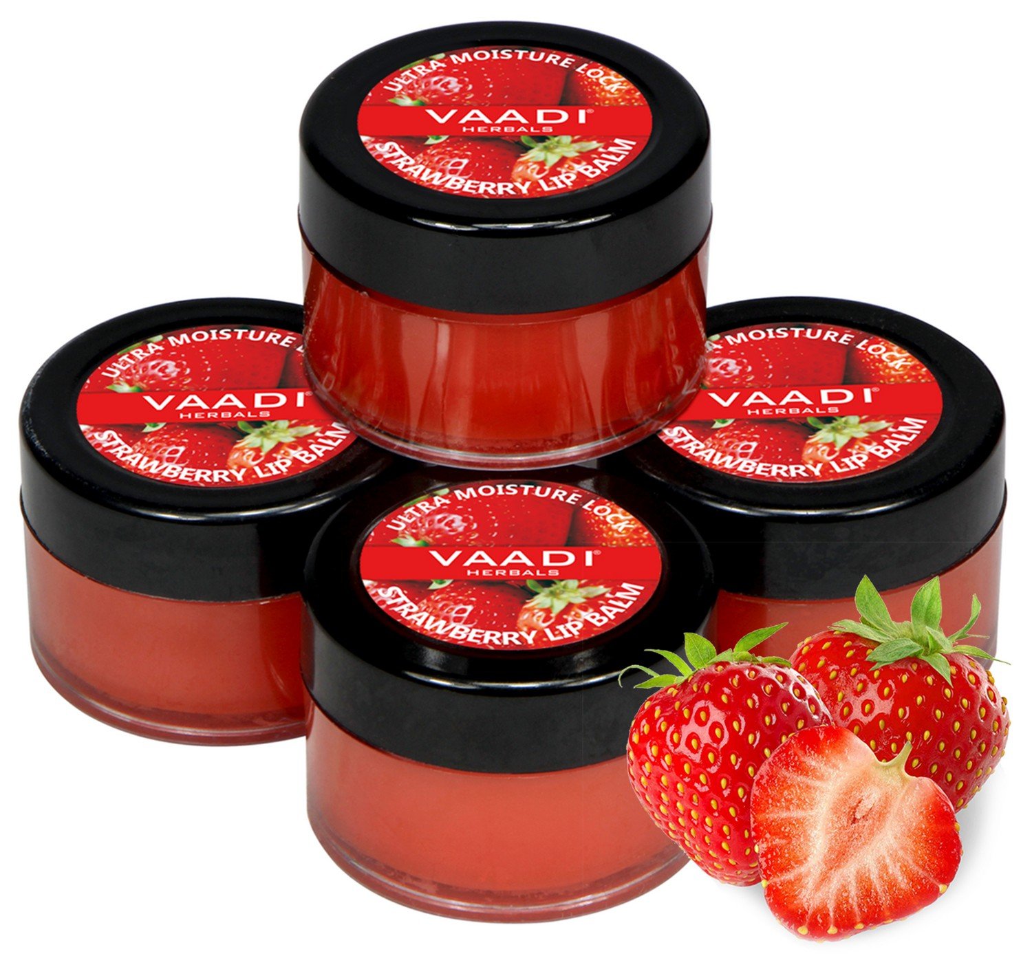 Son dưỡng môi dâu tây Vaadi Herbals Strawberry Lip Balm