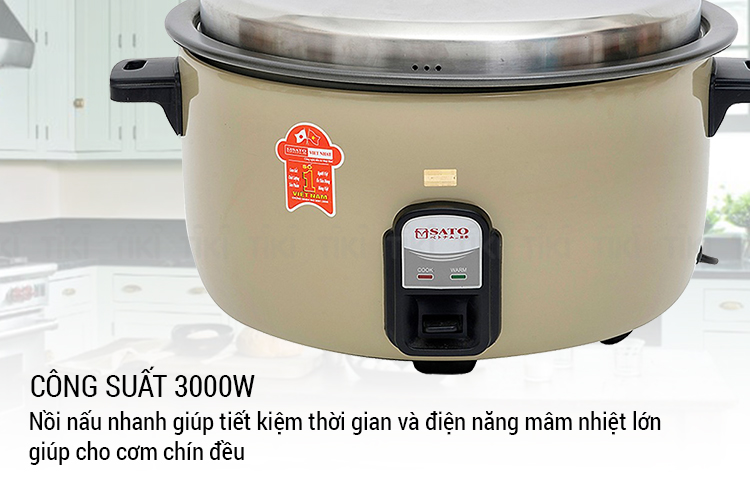 Nồi Cơm Điện Nắp Rời Sato S100-100A-10L (10L) - Hàng chính hãng