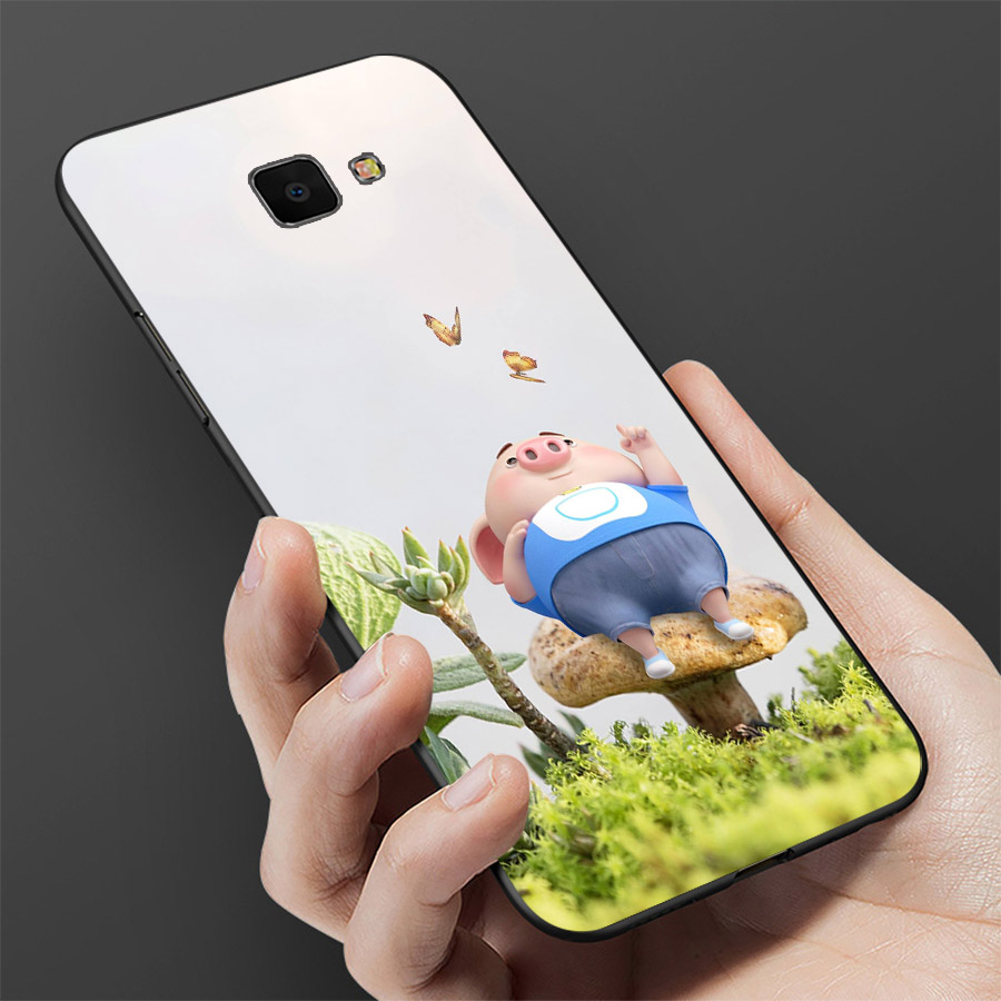 Ốp lưng cứng viền dẻo dành cho điện thoại Samsung Galaxy A3 2016 - Heo Dễ Thương MS HDTDD126