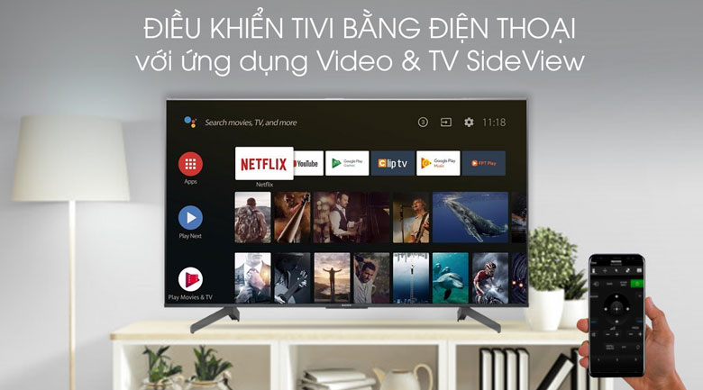 Android Tivi Sony 4K 49 inch KD-49X8500G - Hàng chính hãng
