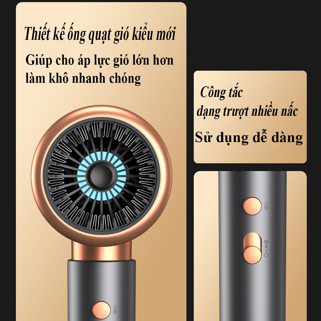 Máy Sấy Tóc AZO A811 Công Suất 2000W, Máy Sấy Tóc, Tạo Kiểu Tóc 2 Chiều Nóng Lạnh 3 Cấp Độ Gió Giúp Chăm Sóc Và Bảo Vệ Tóc - Hàng chính hãng/ Hàng nhập khẩu