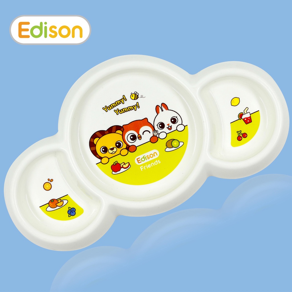 Khay ăn dặm 5 ngăn Edison Hàn Quốc có đế chống trơn cho bé mã 6872