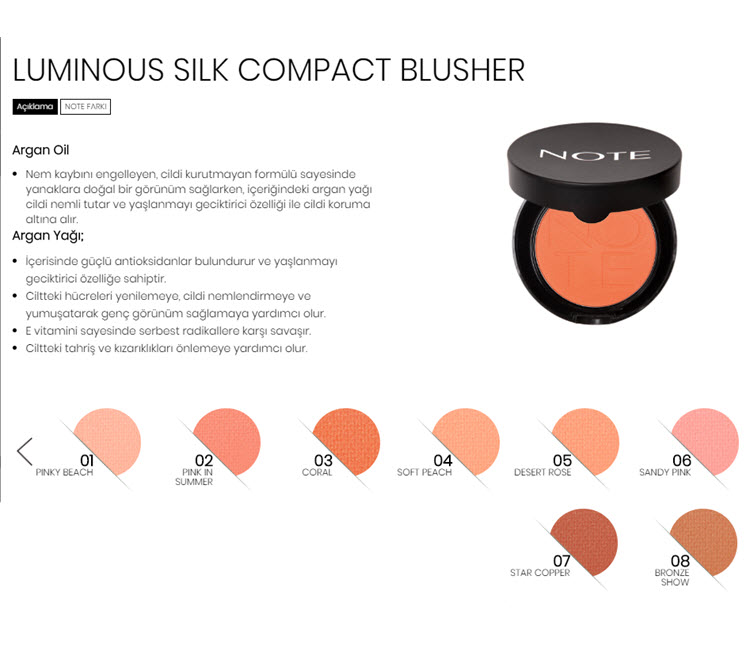 Phấn má hồng NOTE