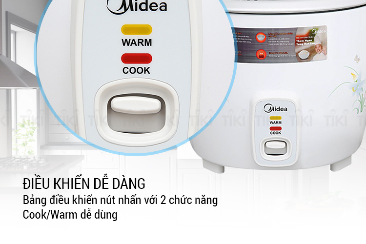 Nồi Cơm Điện Nắp Rời Midea MR-GM22SA (2.2 Lít) - Hàng Chính Hãng