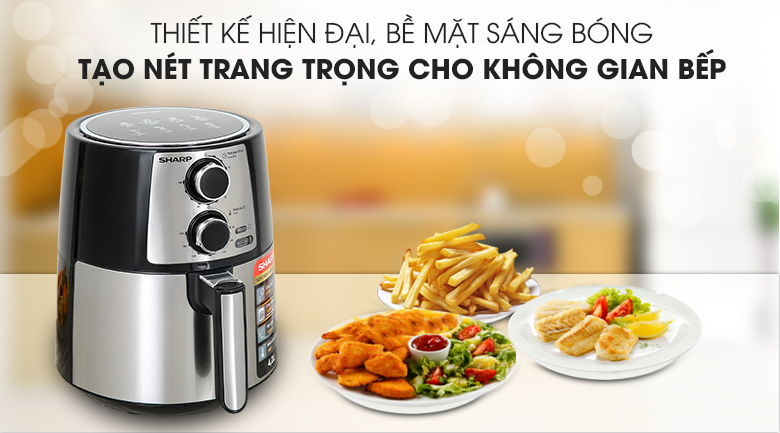 Nồi Chiên Không Dầu Sharp KF-AF42MV-ST – Hàng Chính Hãng