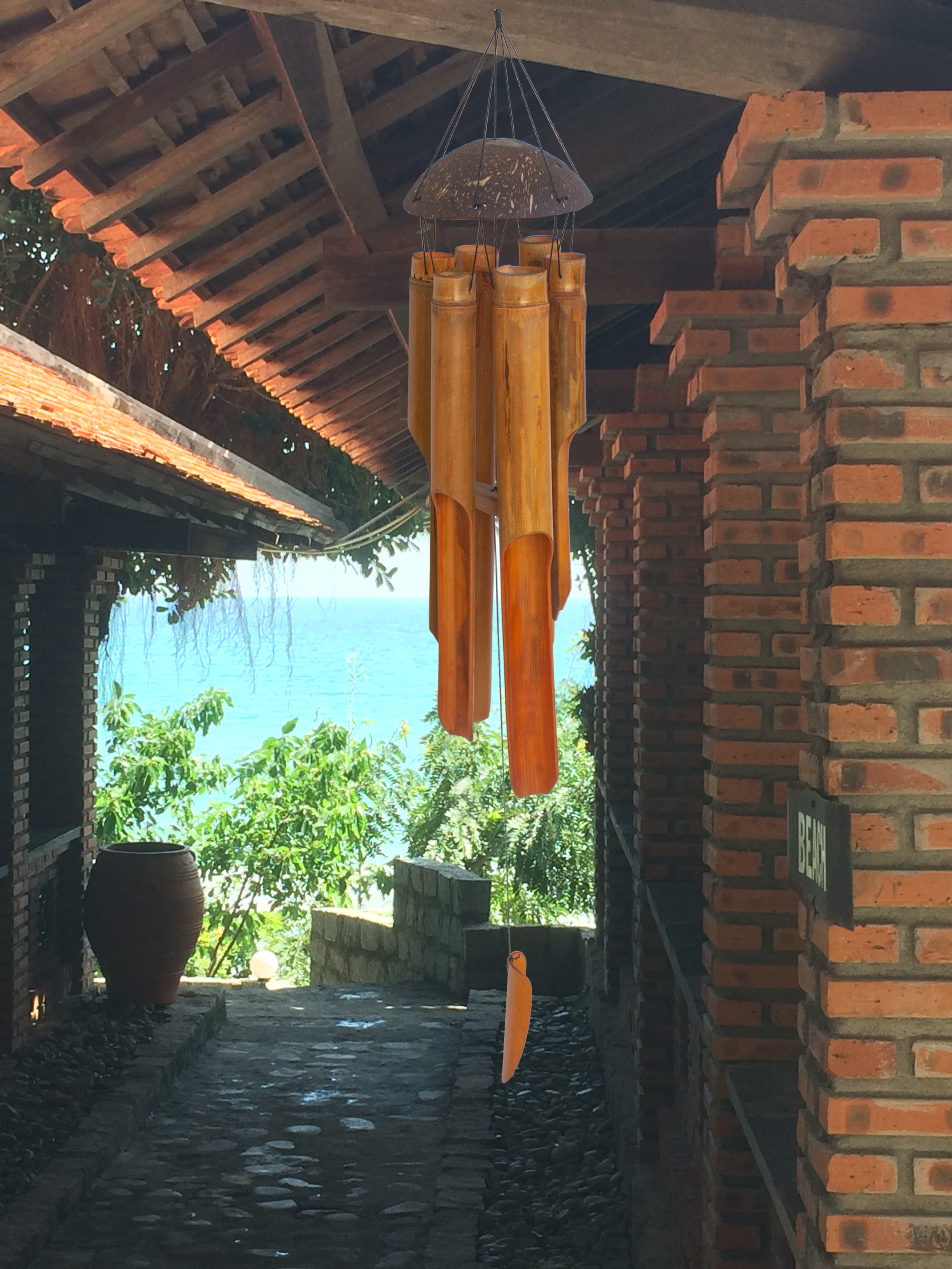 Chuông Gió Tre Gáo Dừa - Sản Phẩm Thủ Công Phong Thủy Bền Đẹp Âm Thanh Vang
