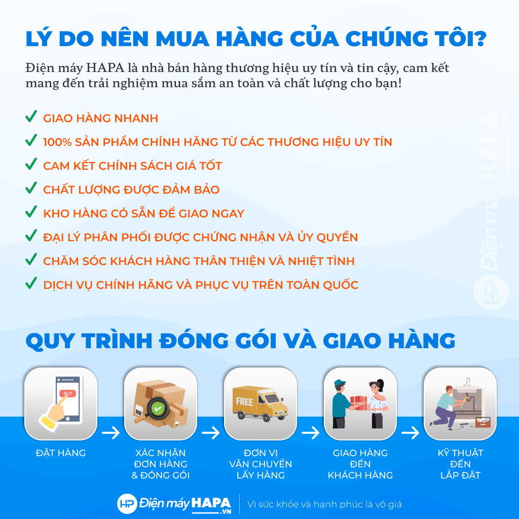 Chính sách bán hàng chính hãng tại Điện máy HAPA