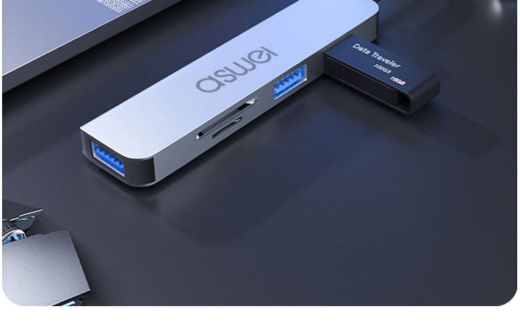 hub usb type c, hub chuyển đổi usb type c aswei