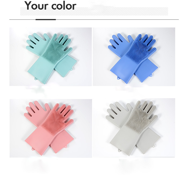 Găng tay silicon chùi rửa đa năng sạch hiệu quả và tối ưu vết bẩn -  hàng cao cấp (giao màu ngẫu nhiên)
