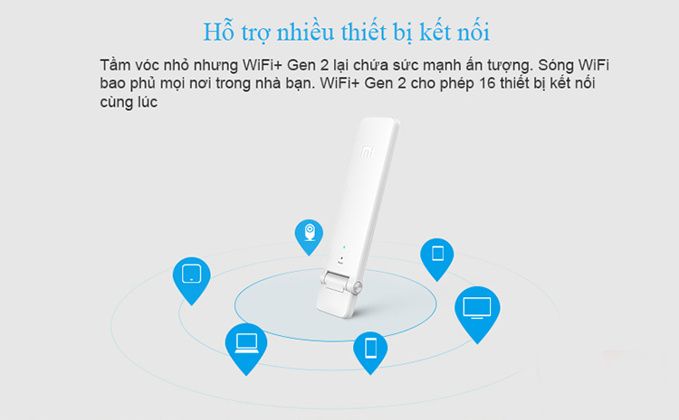 Kích Sóng Wifi 2 Xiaomi - Hàng Nhập Khẩu