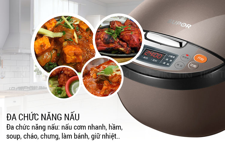 Nồi Cơm Điện (Hẹn Giờ 24 Tiếng_ Supor CFXB40FC829D-75 - Dung Tích 4L