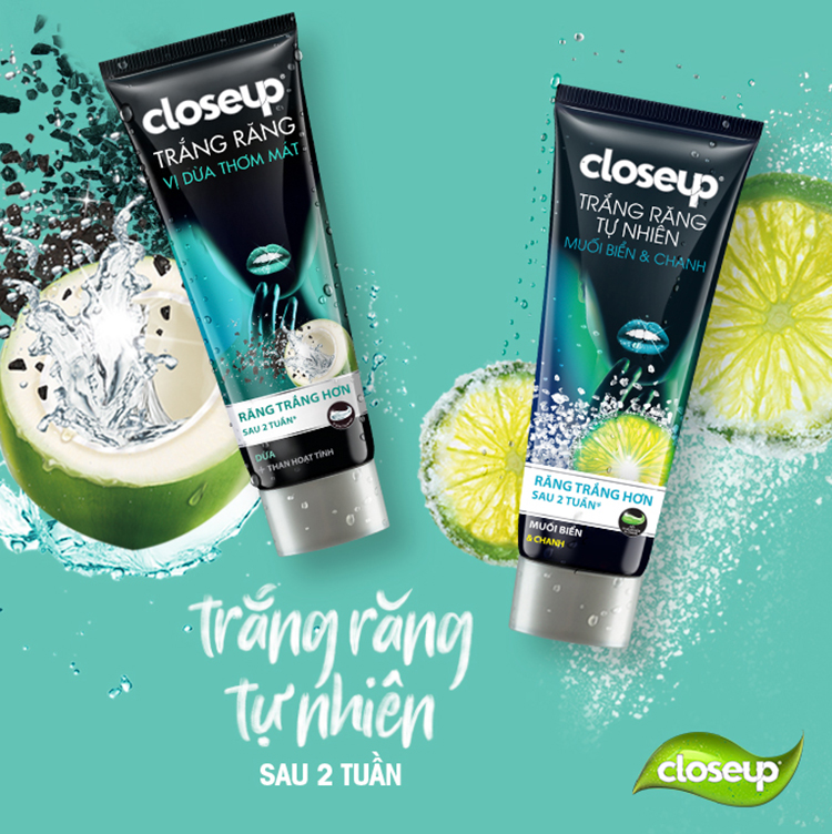 Kem Đánh Răng Dạng Gel Close Up Trắng Răng Muối Biển & Chanh (180g)