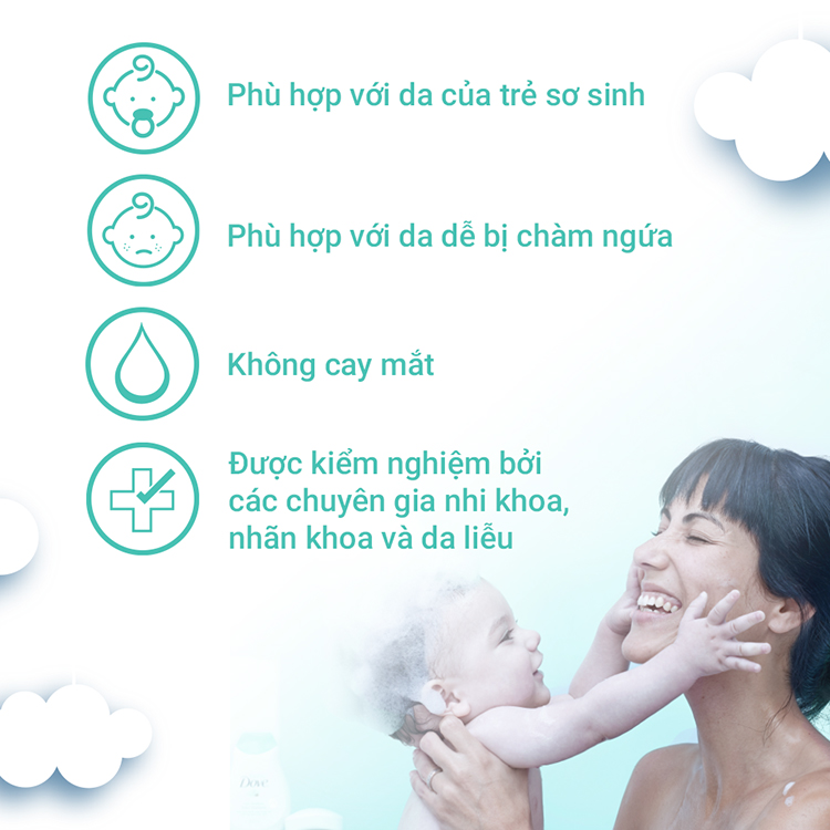 Combo 2 Sữa dưỡng thể Baby Dove Cho Da Nhạy Cảm 200ml
