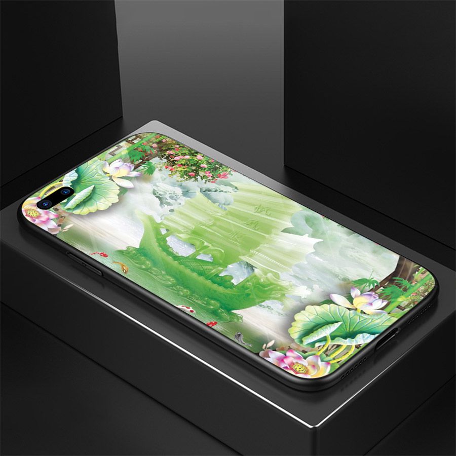 Ốp điện thoại kính cường lực cho máy Oppo A5/A3s - thuận buồm xuôi gió MS 2TBXG031
