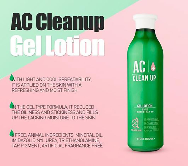 Etude house AC Clean Up Gel Lotion 200ml