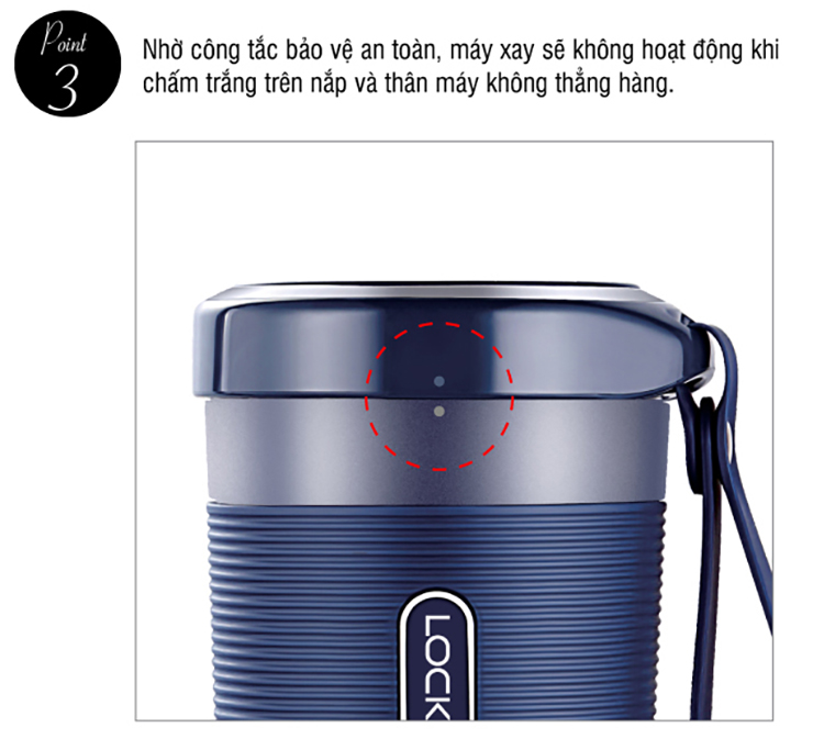 Máy Xay Sinh Tố Cầm Tay Lock&Lock EJJ321 (50W - 300ml)