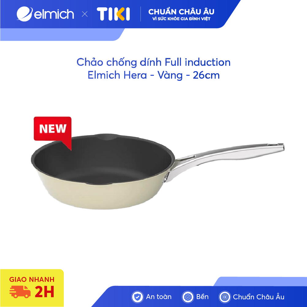 Chảo chống dính Full induction Elmich Hera – Vàng – 26cm