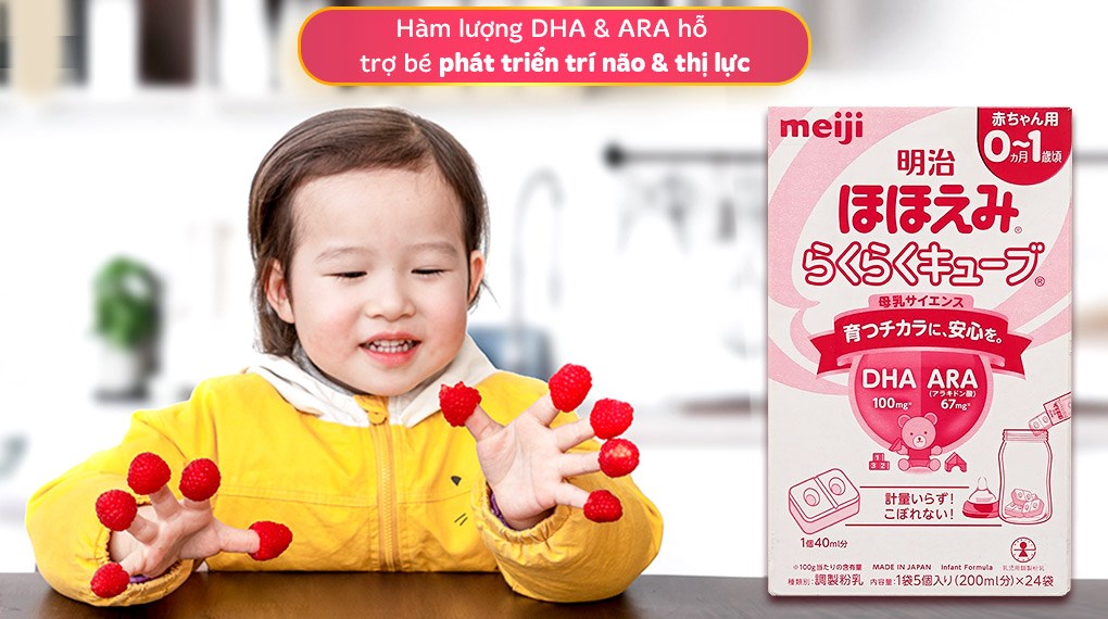 Sữa cho trẻ sơ sinh 1-3 tuổi Meiji