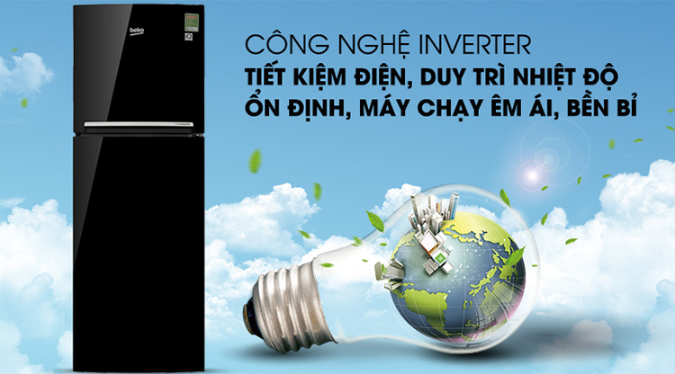 Tủ Lạnh Inverter Beko RDNT250I50VWB (221L) (Đen) - Hàng chính hãng Tủ Lạnh Inverter Beko RDNT250I50VWB (221L) (Đen) - Hàng chính hãng