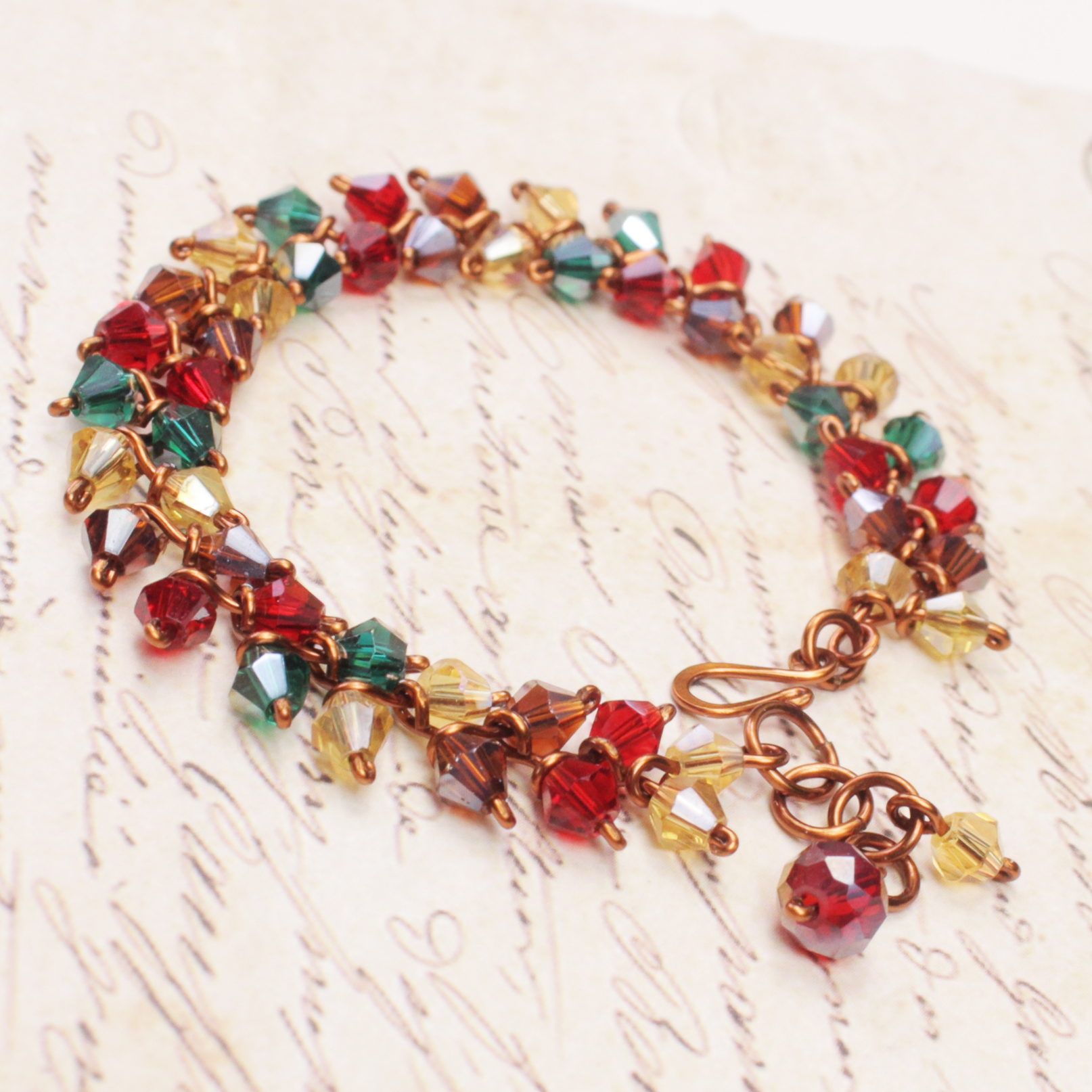 Vòng tay pha lê đẹp màu sắc thời trang cho nữ VTPL0006