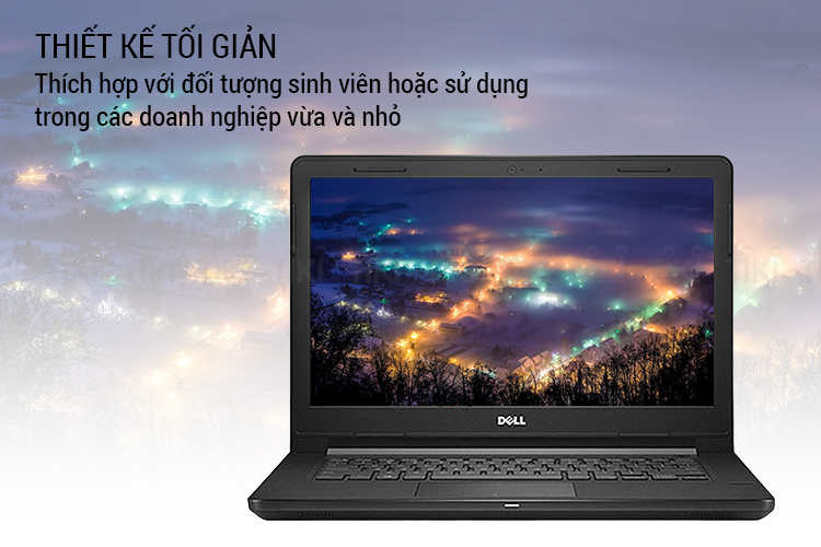 Laptop Dell Vostro 3478 R3M961 Core i5-8250U/Dos (14 inch) - Black - Hàng Chính Hãng