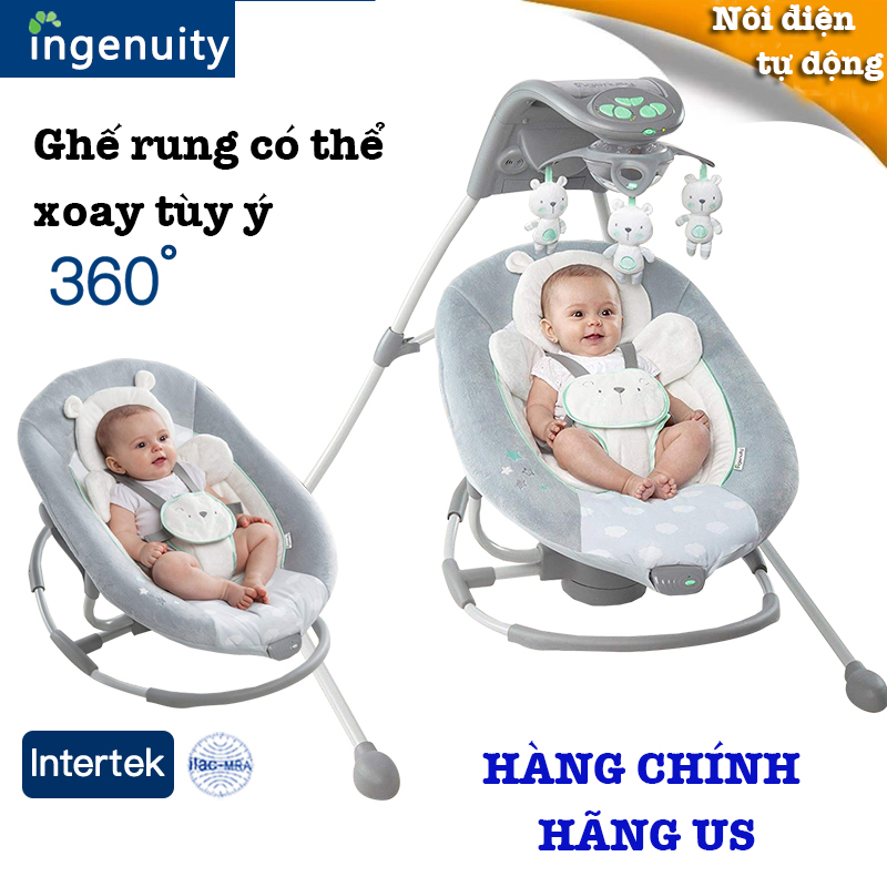 Nôi và ghế rung Ingenuity Twinkle Tails phiên bản mới nhất của Mỹ 2in1 - 12