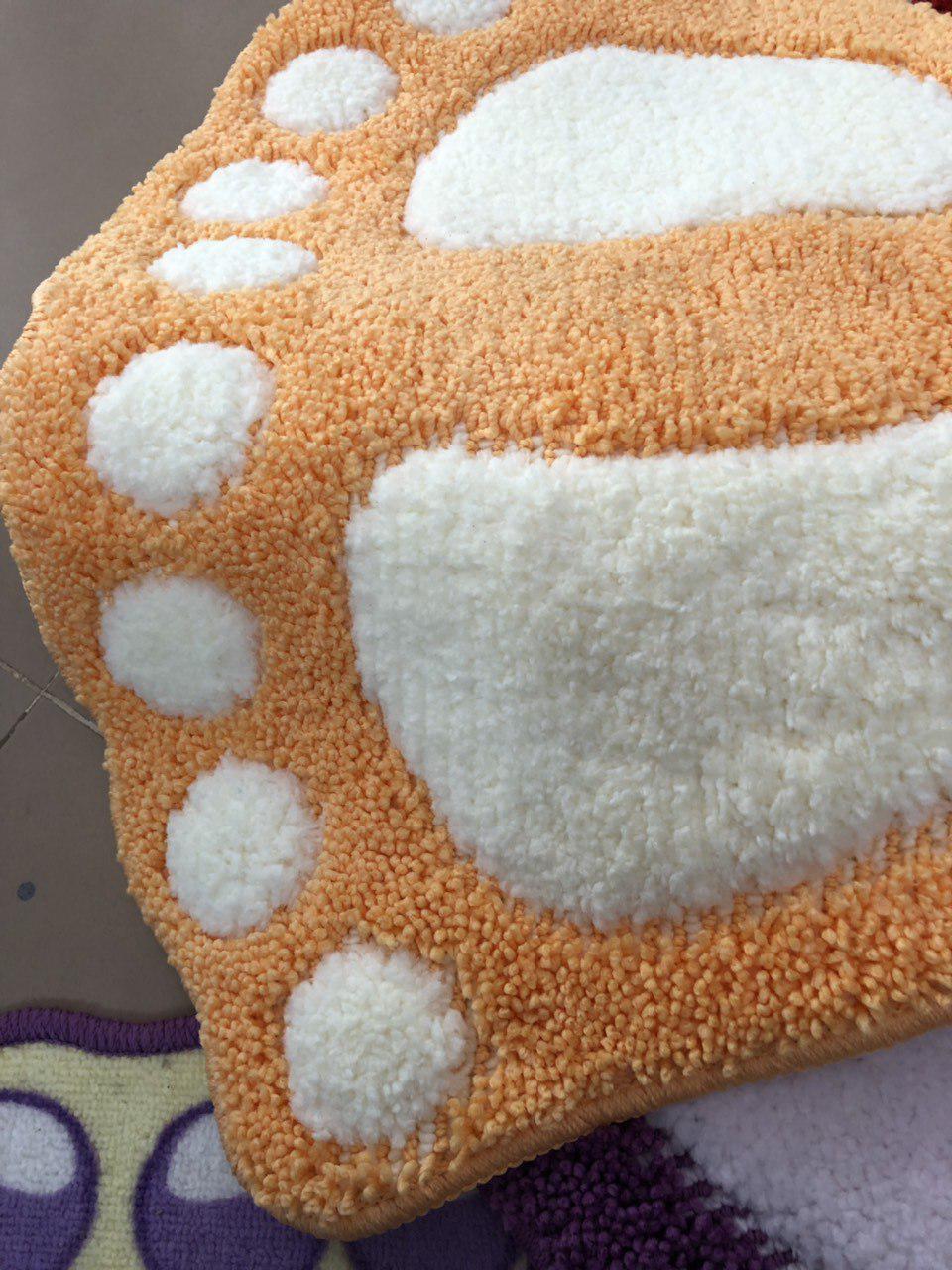 Combo 2 Thảm Lau Chân Hình Đôi Bàn Chân Độc Đáo - Màu ngẫu nhiên